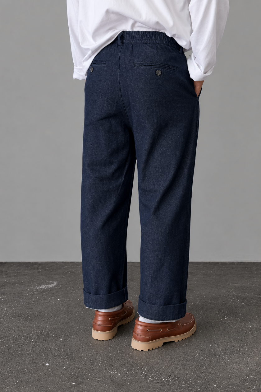 Pantalone pleated denim TELAMIRA - DTP06316