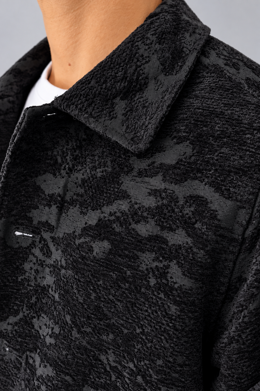 Giacca camicia in ciniglia WOODBIRD - 2636-911 NERO