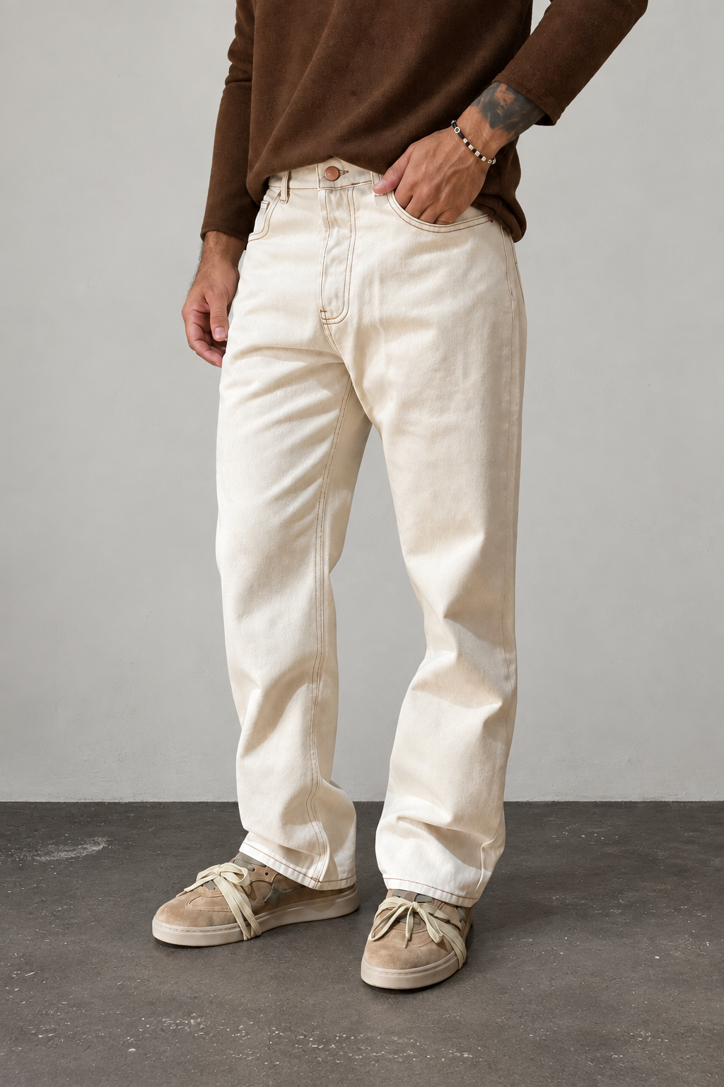 Jeans WOODEN - ORIGINAL VINTAGE ECRU' MORO