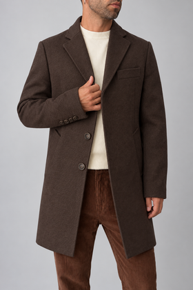 Cappotto monopetto GIANNI LUPO - GL7035H GRIGIO MARRONE