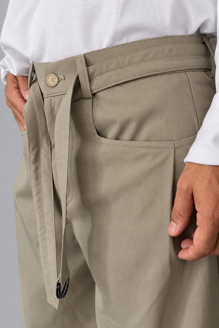 Pantalone belted TELAMIRA - CTP06304 KJAKI