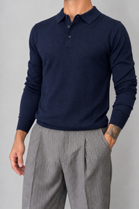 Polo in lana TELAMIRA - MV-038 BLU