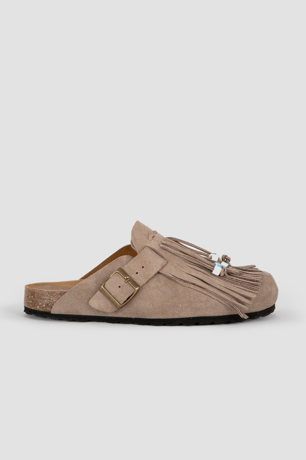 Lagoa Dandara frange suede - PIETRA