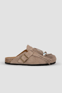 Lagoa Dandara frange suede - PIETRA