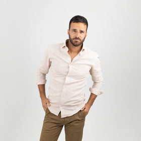 TELAMIRA-NEW CAPRI BEIGE shirt 100% linen