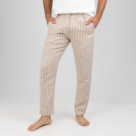 TELAMIRA-STRIPE BEIGE TROUSERS JTP032
