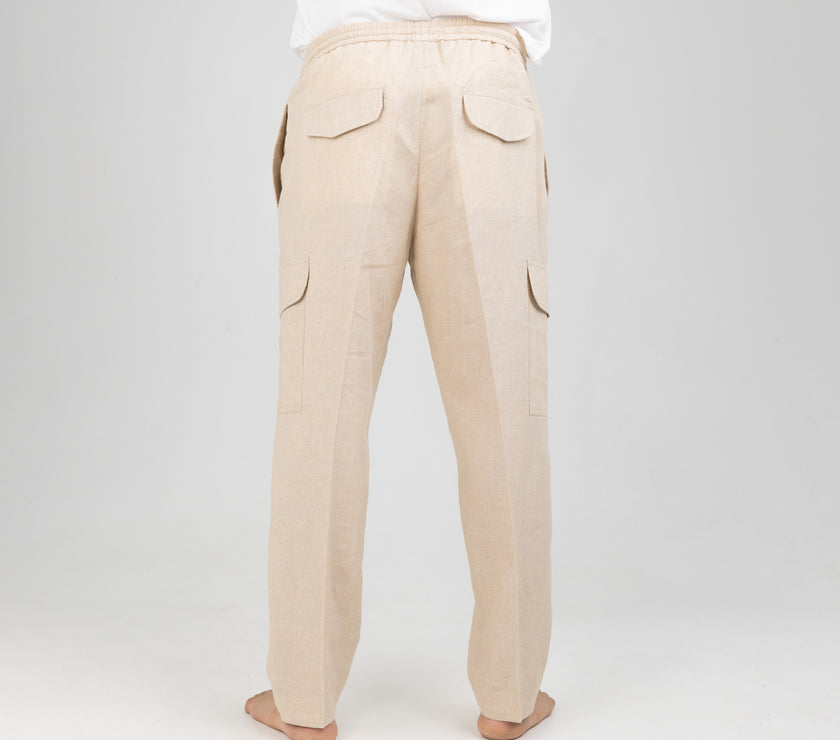 OVER D-BEIGE CARGO TROUSERS OE1S2S4P35