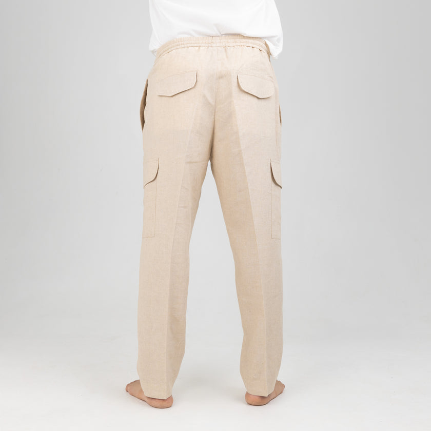 OVER D-BEIGE CARGO TROUSERS OE1S2S4P35