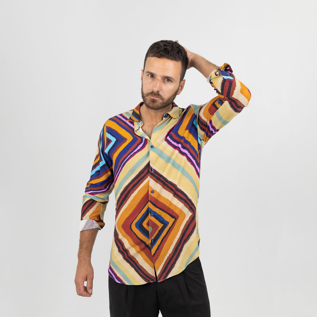 Shirt BERNA-230342-PATTERN 100% VISCOSE