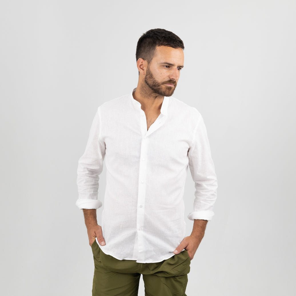 TELAMIRA-NEW PANAMA WHITE shirt 100% linen