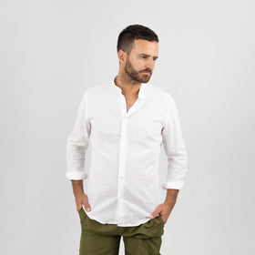 TELAMIRA-NEW PANAMA WHITE shirt 100% linen