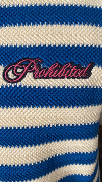 TAGLIE MANCANTI IN RIASSORTIMENTO, SCRIVICI PER AVERE LA TUA                               Polo in maglia PROHIBITED - 1030108 BLUE