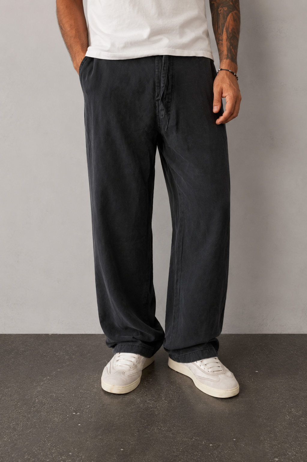 Pantalone palazzo GIANNI LUPO DOUBLE LABEL - GLW077G NERO