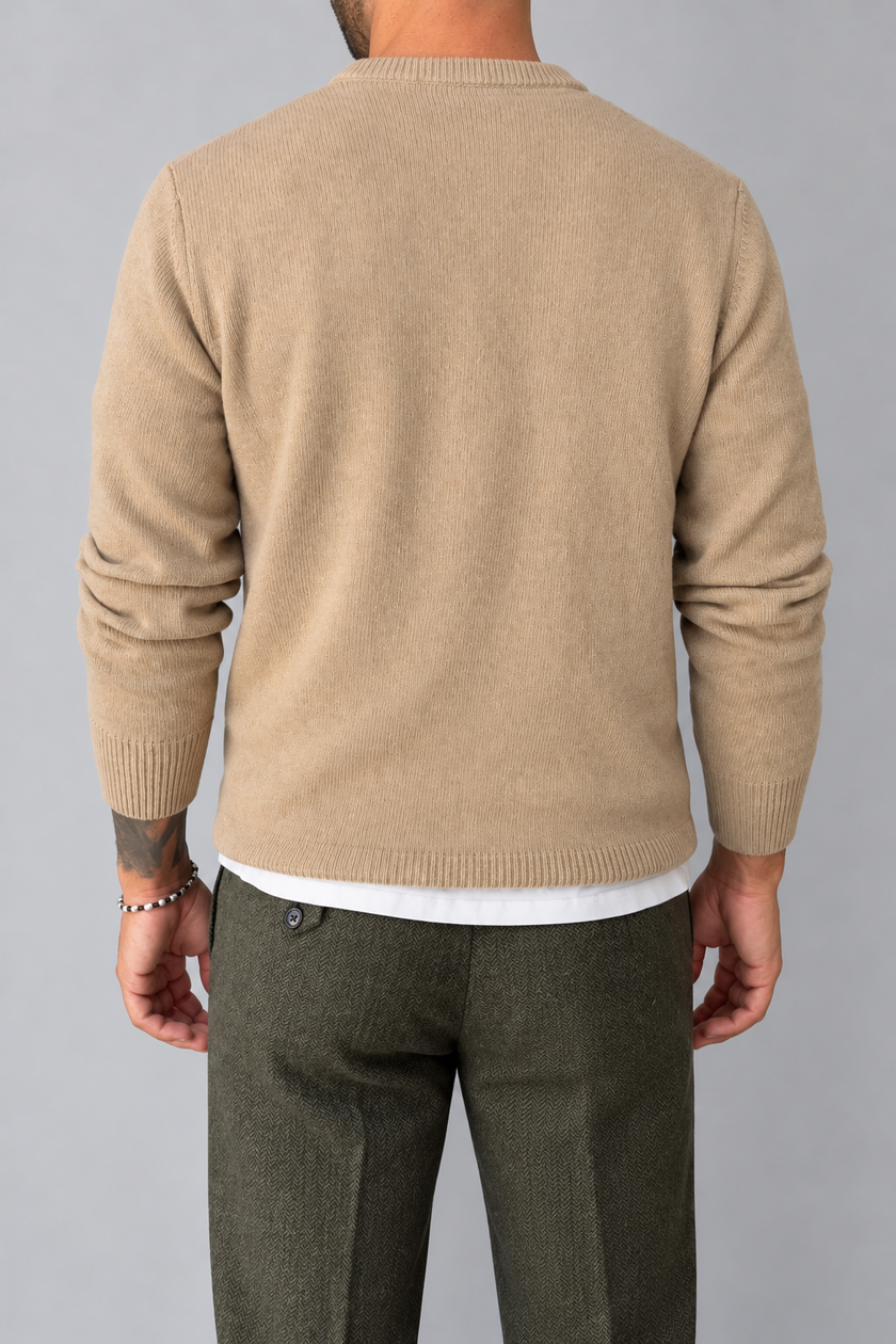 Maglione misto cashmere TELAMIRA - STM100 CAMMELLO