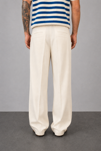 Pantalone palazzo misto lino TELAMIRA - CTP06078 BURRO