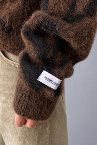 Maglione scribble DRDENIM - MIC BROWN BLACK