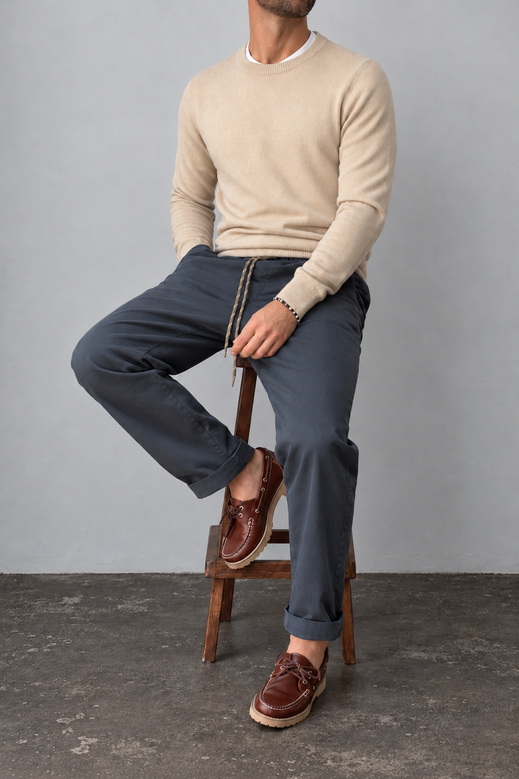 Maglione cashmere GIANNI LUPO - CAMEL GL383S