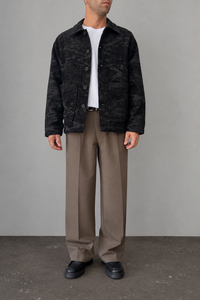 Giacca camicia in ciniglia WOODBIRD - 2636-911 NERO