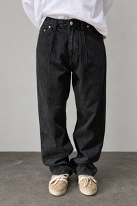 Jeans gessato DR DENIM - OMAR BARREL WASHED BLACK