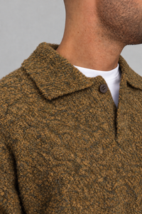 Polo bouclé WOODBIRD - 2536-804 DARK OLIVE