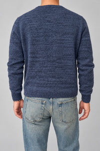 Maglione misto cashmere TELAMIRA - STM06263 BLU