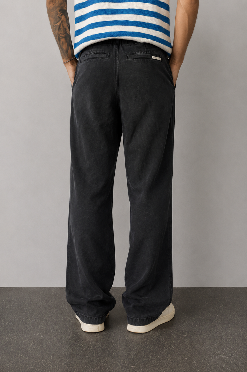 Pantalone palazzo GIANNI LUPO DOUBLE LABEL - GLW077G NERO