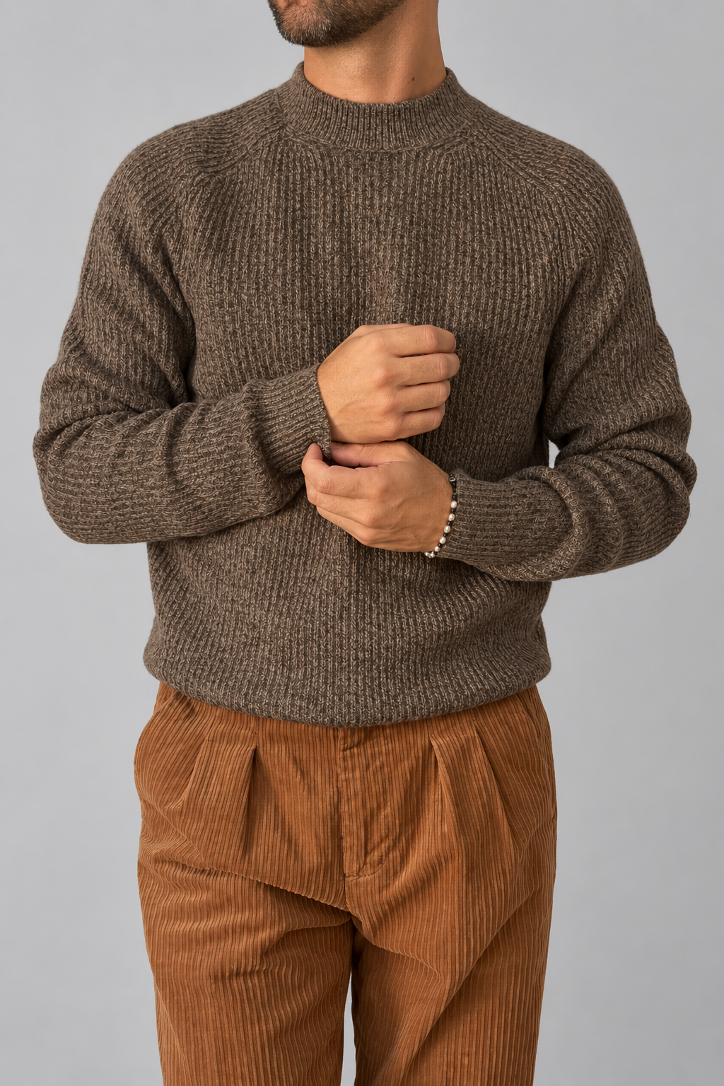 Maglione girocollo HAMAKI-OH - 3223H CAMEL