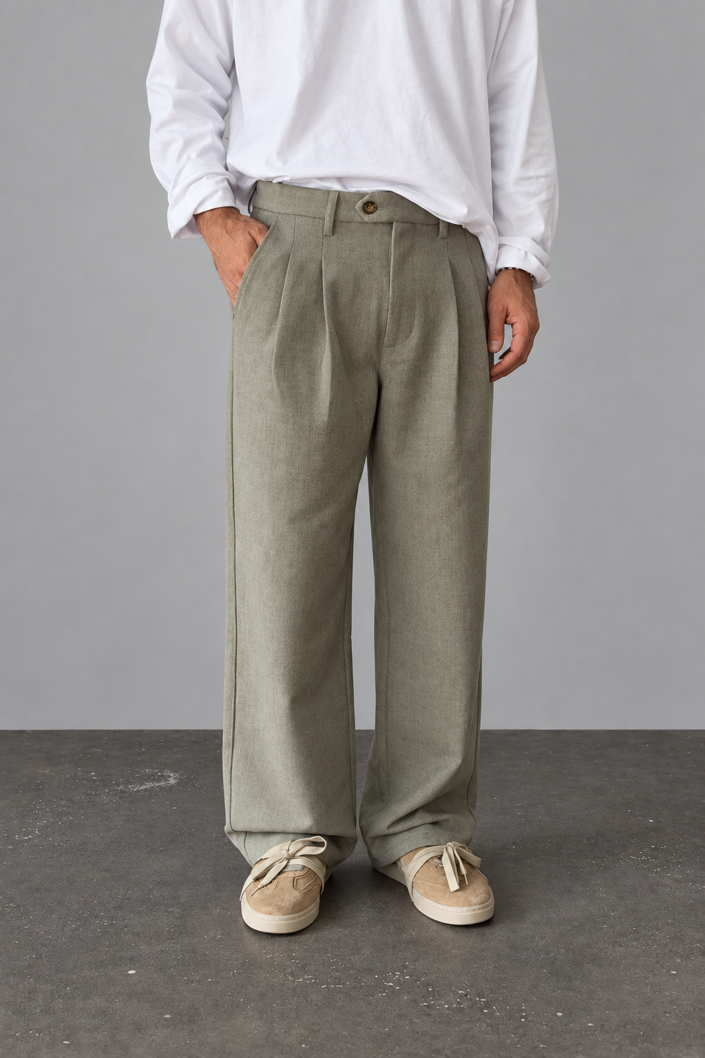 Pantalone palazzo PROHIBITED - 3010188 LIGHT GREY