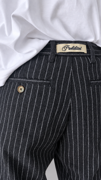 Pantalone gessato PROHIBITED - 3010187 DARK GREY