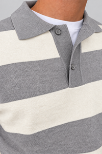 Polo rigata HAMAKI-OH - 3260H PANNA GRIGIO