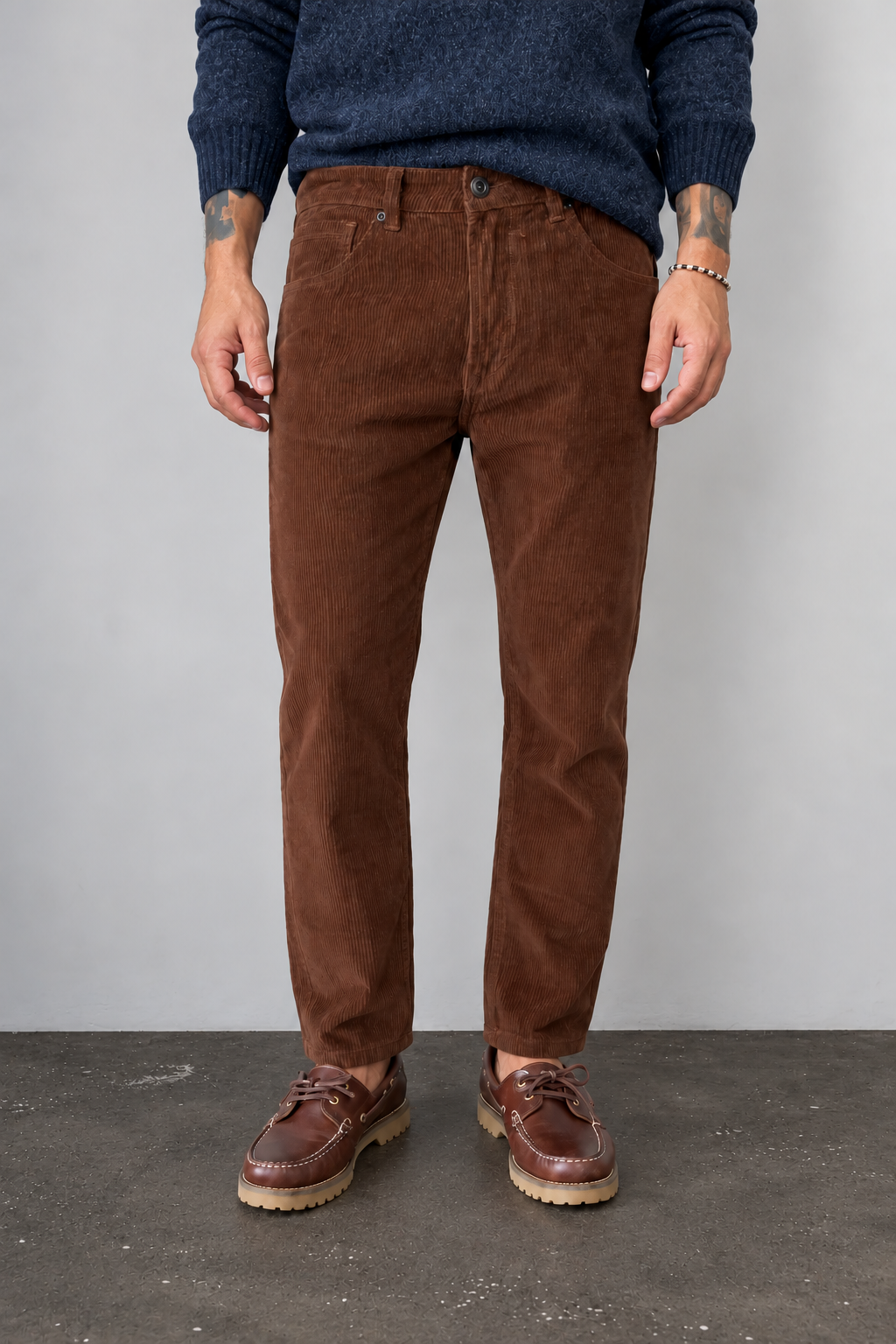 Pantalone 5 tasche in velluto GIANNI LUPO - GL6227Q COFFEE