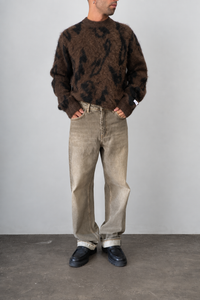 Maglione scribble DRDENIM - MIC BROWN BLACK
