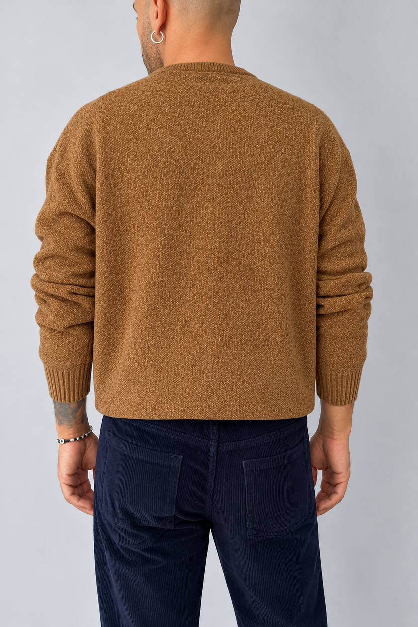 Maglione in ciniglia GIANNI LUPO - GL525S CAMEL