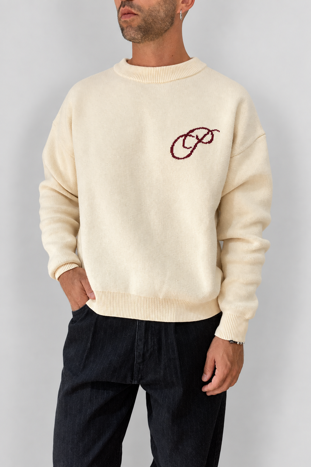 Maglione Initial PROHIBITED - 1180040 CREMA