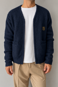 Tiger cardigan WOODBIRD - 2636-809 NAVY