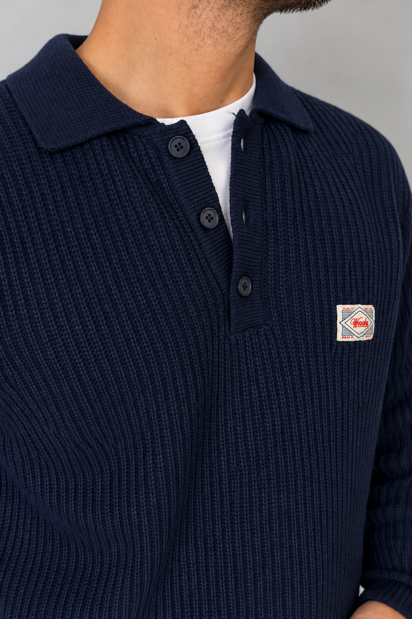 Polo costa inglese WOODEN - MARK BLU