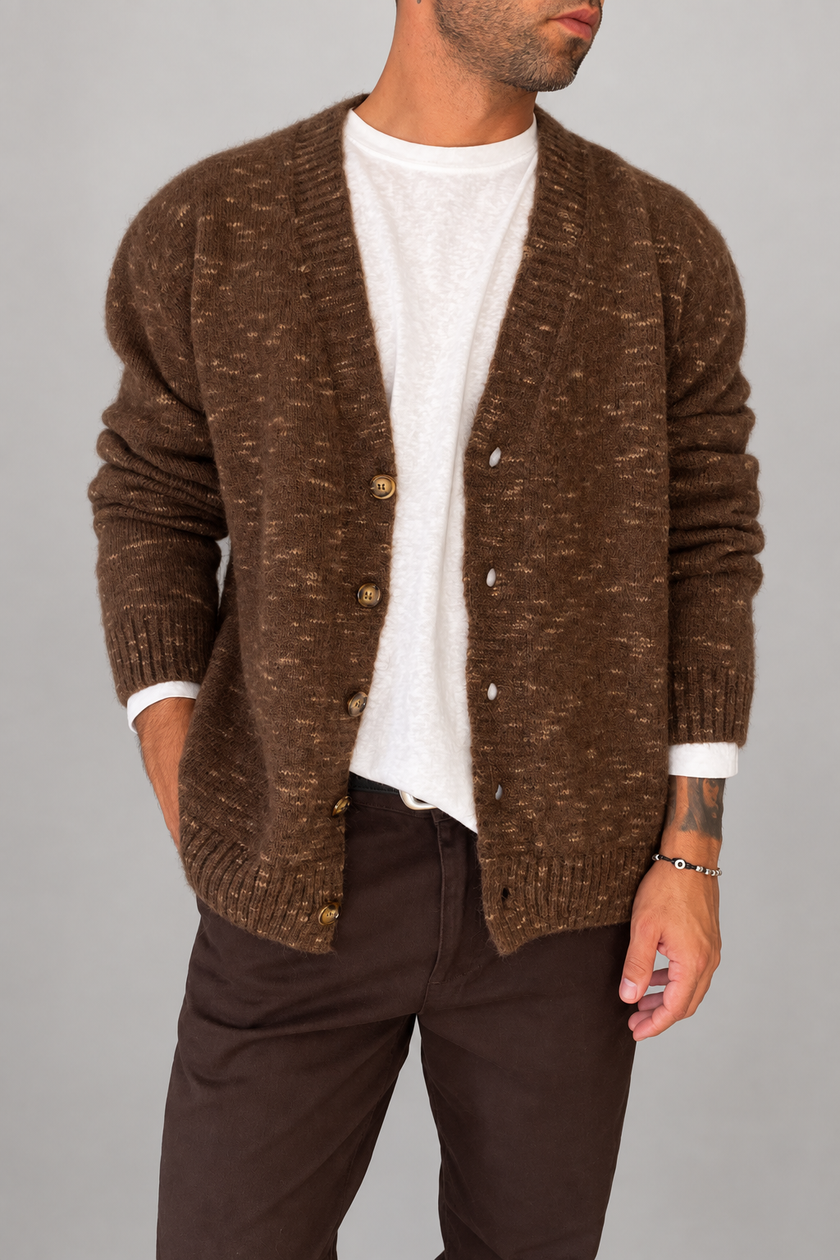 Cardigan Jacquard S001 - KODY82 CIGAR