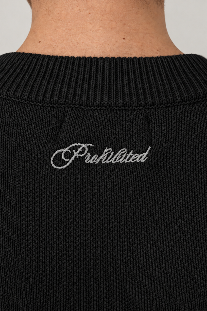 Maglione Initial PROHIBITED - 1180040 NERO