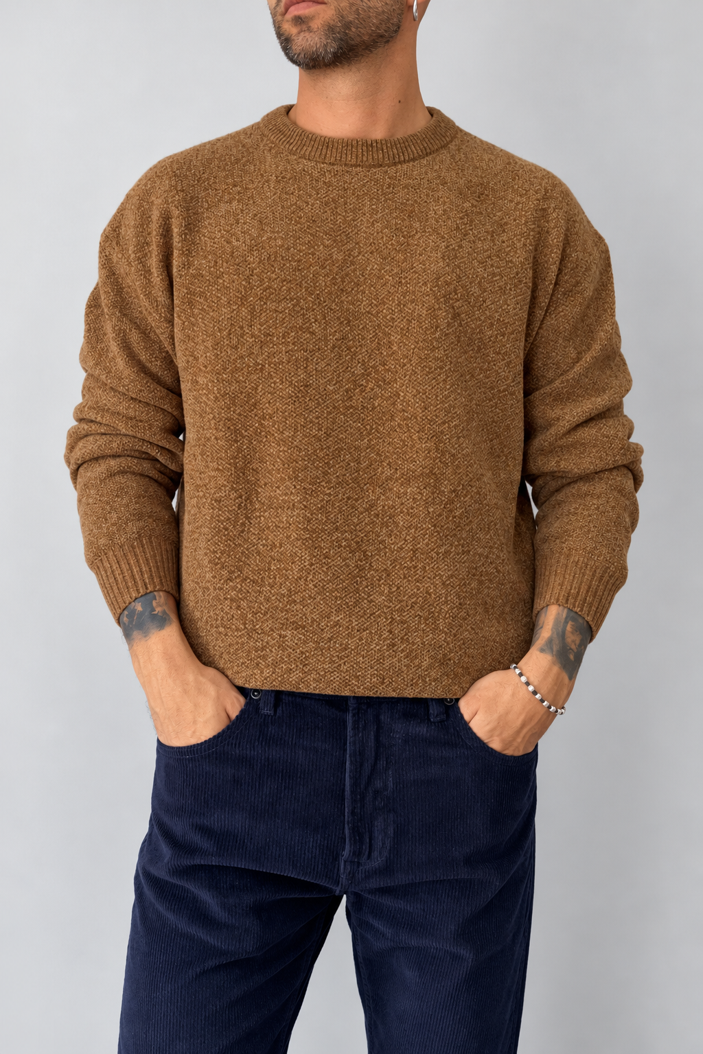 Maglione in ciniglia GIANNI LUPO - GL525S CAMEL