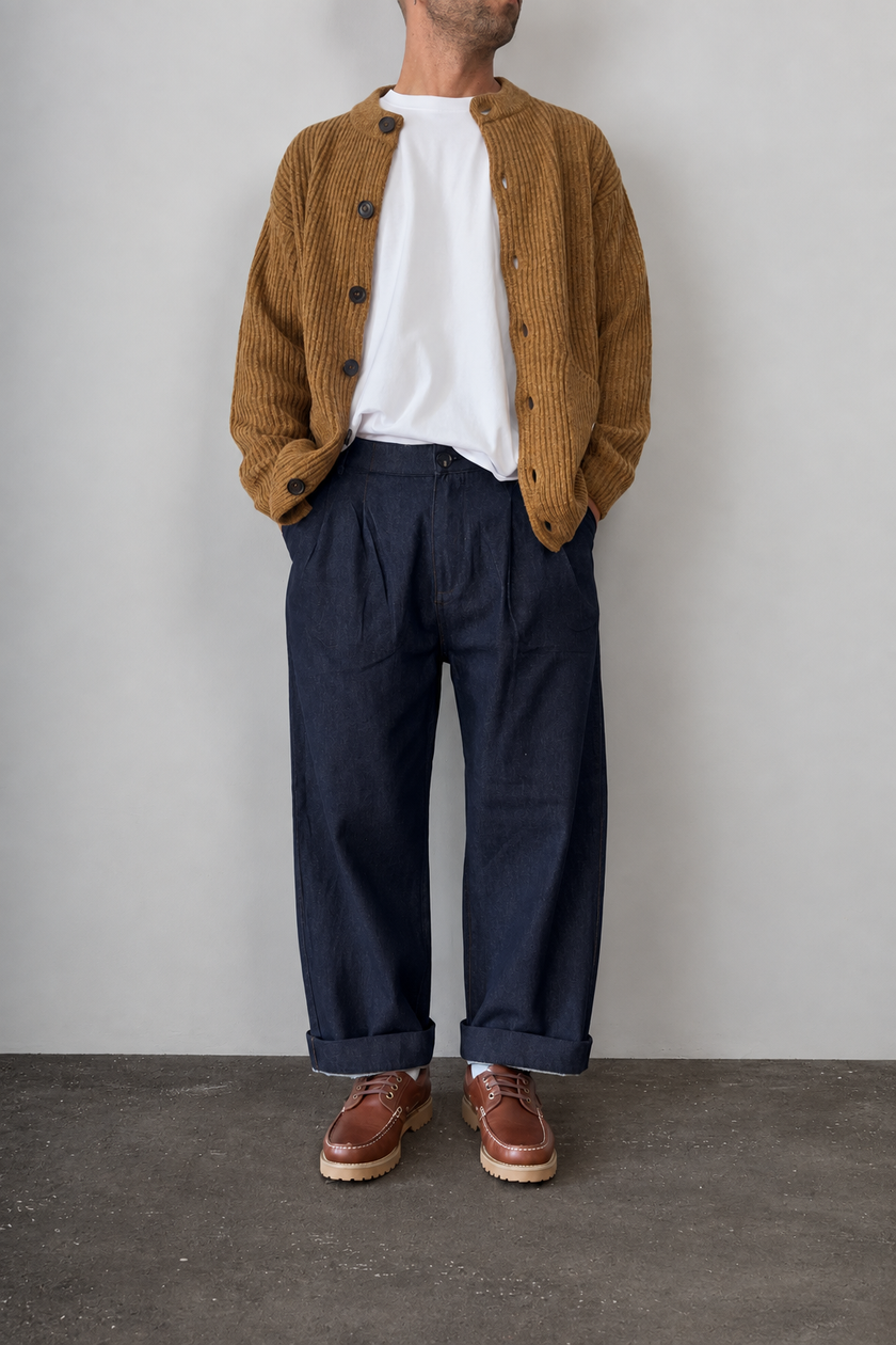 Pantalone pleated denim TELAMIRA - DTP06316