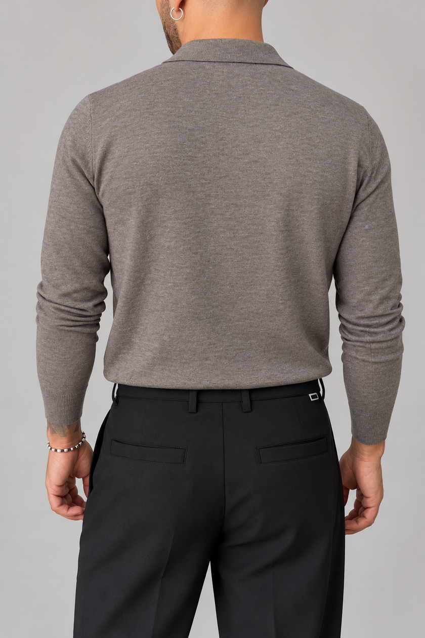Polo manica lunga GIANNI LUPO - GL508S GRIGIO