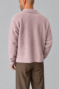 Polo bouclé WOODBIRD - 2536-804 DUSTY VIOLET