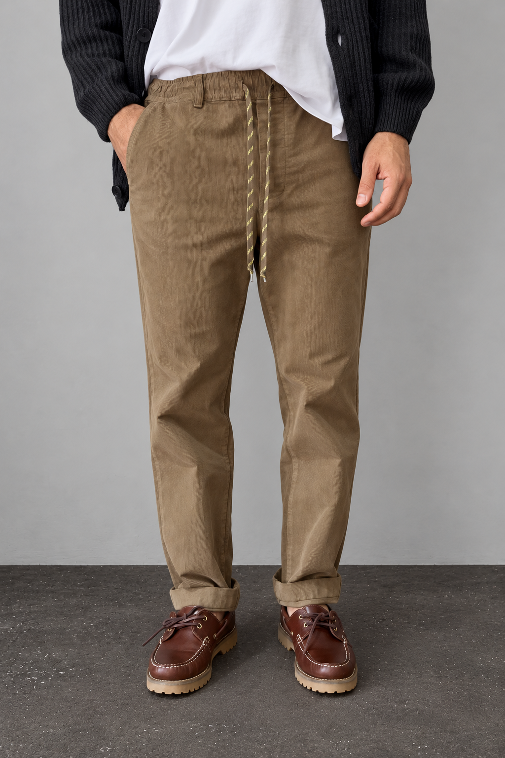 Pantalaccio in tessuto operato S001 - PAZ85TEX CIGAR