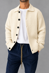 Cardigan costa inglese HAMAKI-OH - 3227H BIANCO