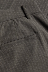 Pantalone palazzo gessato WOODBIRD - 2636-202 DARK GREY