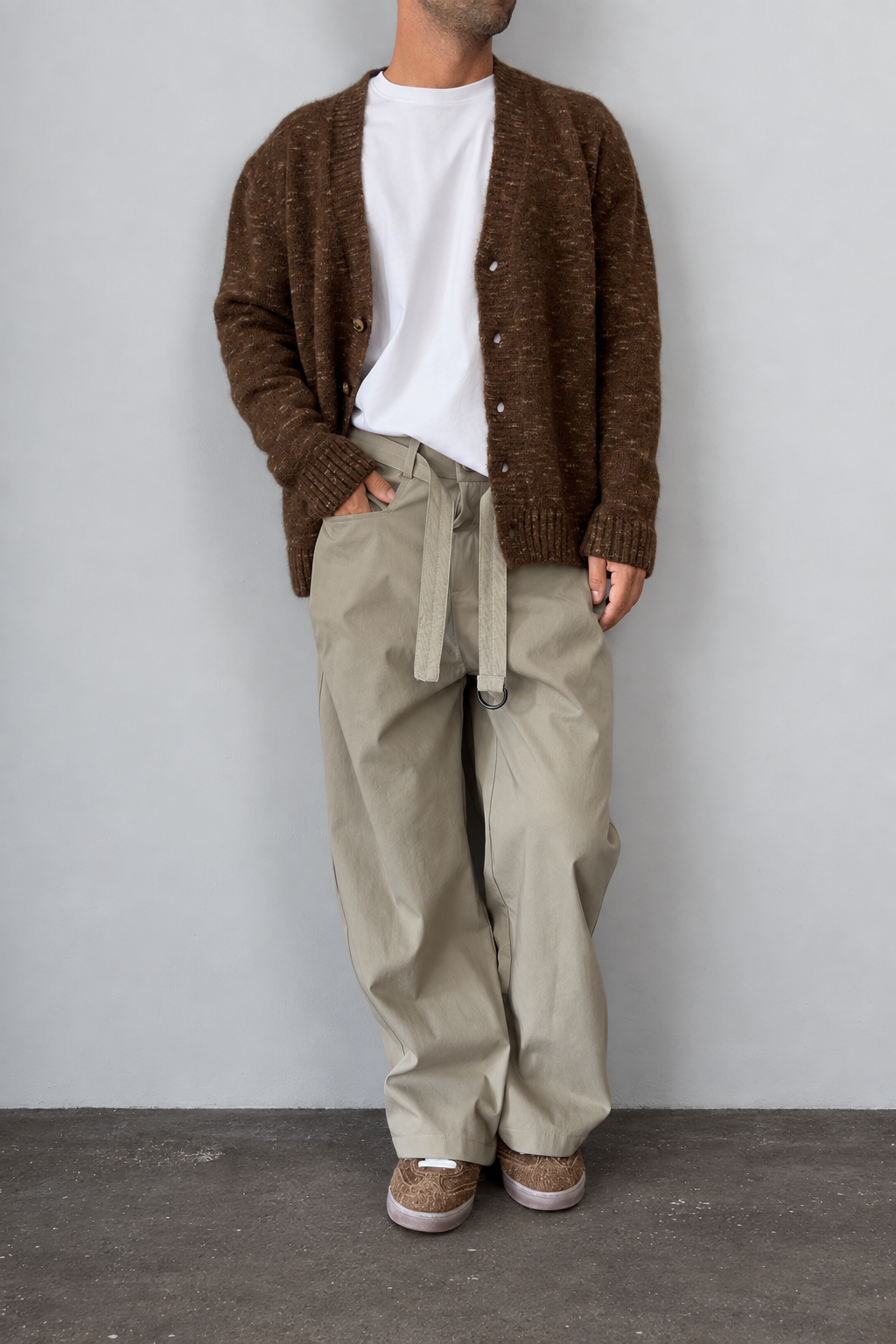 Pantalone belted TELAMIRA - CTP06304 KJAKI