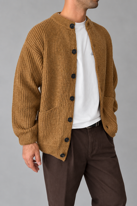 Cardigan WOODEN - CORTINA CAMEL