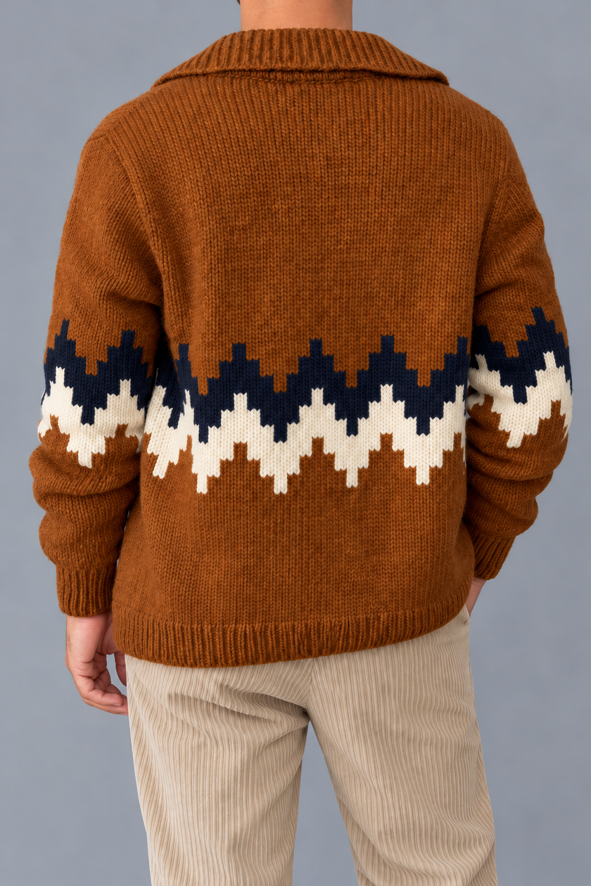 Cardigan heritage GIANNI LUPO - BW1040 BROWN