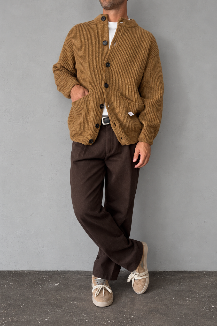 Cardigan WOODEN - CORTINA CAMEL