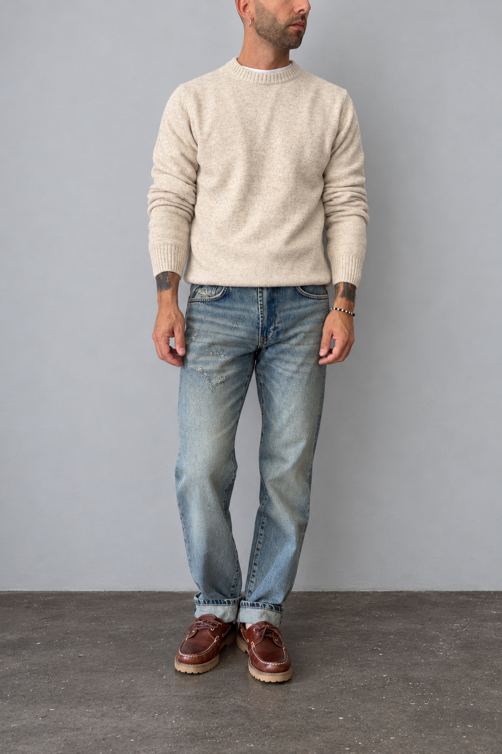Maglione misto cashmere TELAMIRA - STM06263 BURRO